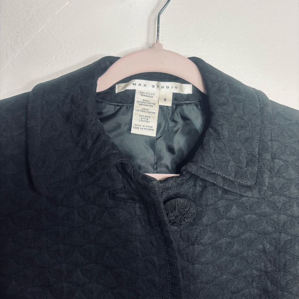 Max Studio Navy Patterned Blazer - image 2